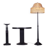 Restored Art Deco Pedestal, Oak, Brass, J. F. M. Hoffmann, Austria, 1920s