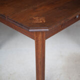 Square wooden art-deco table