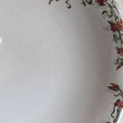 Antique dish, polychrome ironstone compote dish, “Guirlandes” model from the