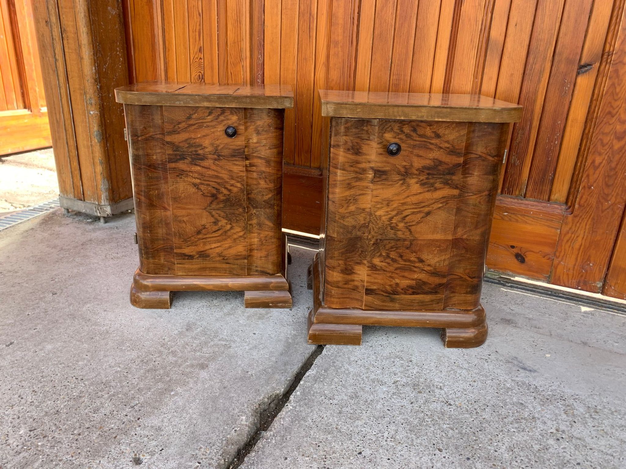 Art deco Hungarian nightstands, 1930s, set of 2