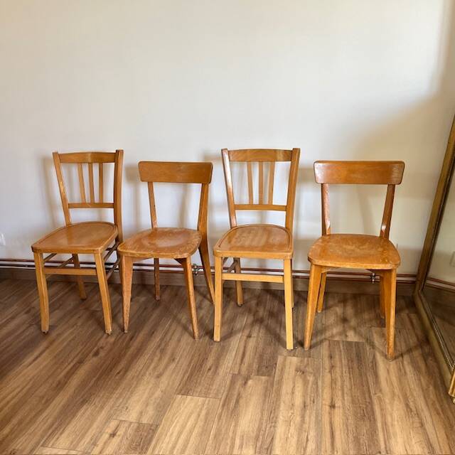 Mismatched set of 4 bistro chairs
