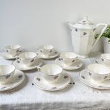 Vintage floral porcelain tea set DIGOIN SARREGUEMINES