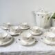 Service à thé vintage en porcelaine fleurie DIGOIN SARREGUEMINES