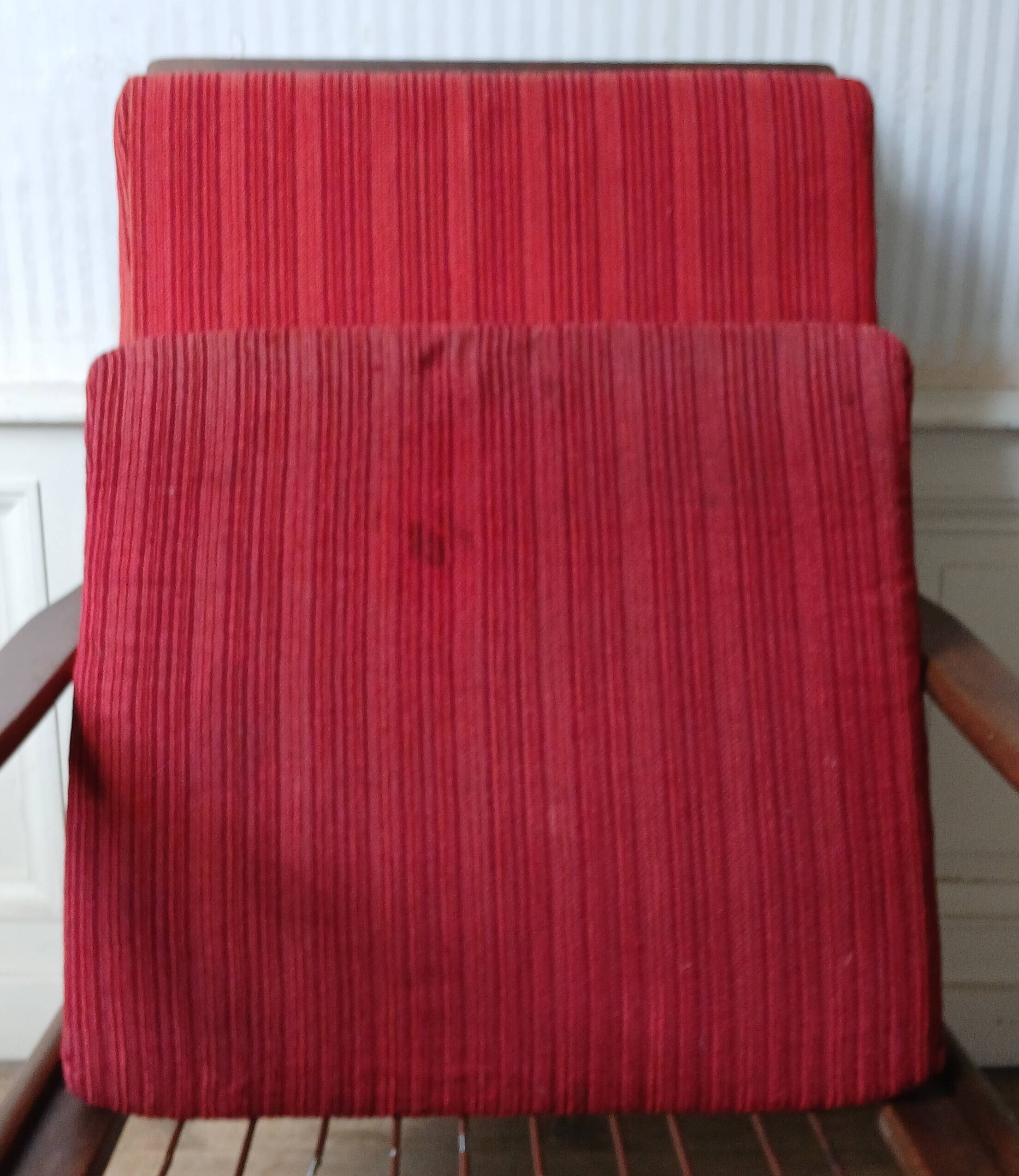 Scandinavian "boomerang" armchair, circa 1960