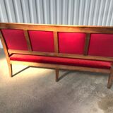 Empire Red velvet bench