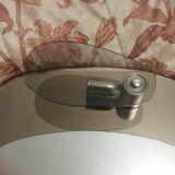 Mirror with two smoked glass sconces attributed to Lupi