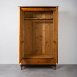 Biedermeier wardrobe in solid cherrywood veneer, germany, 19th century