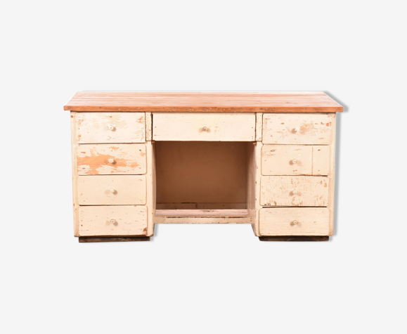 Industrial old desk workbench
