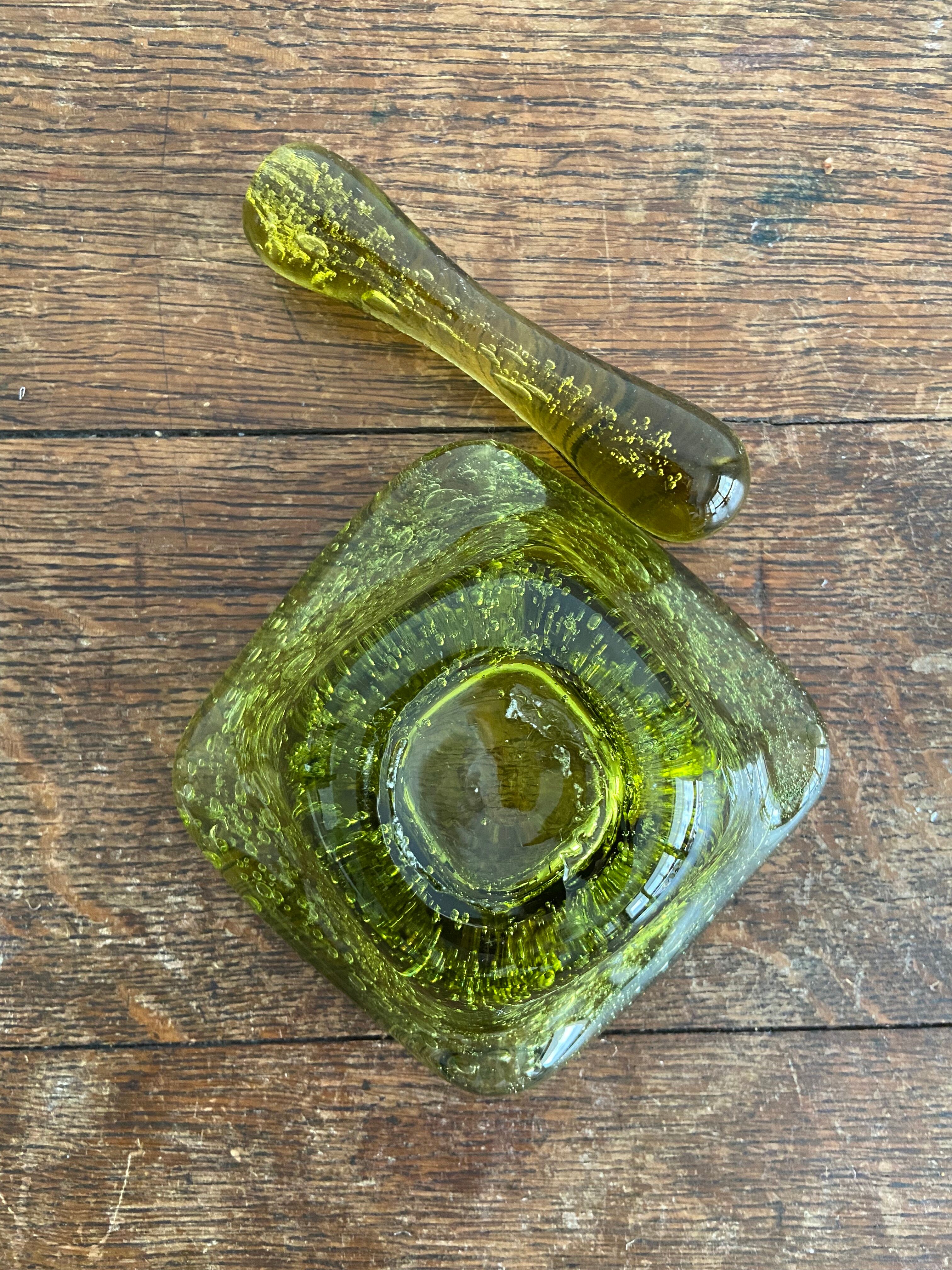 Cendrier en verre bulle biot