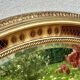 Oval mirror with gold leaf - Empire style - Very good condition