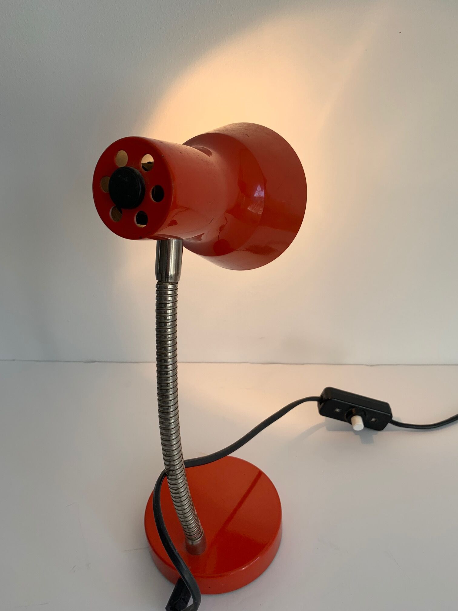 Vintage orange desk lamp