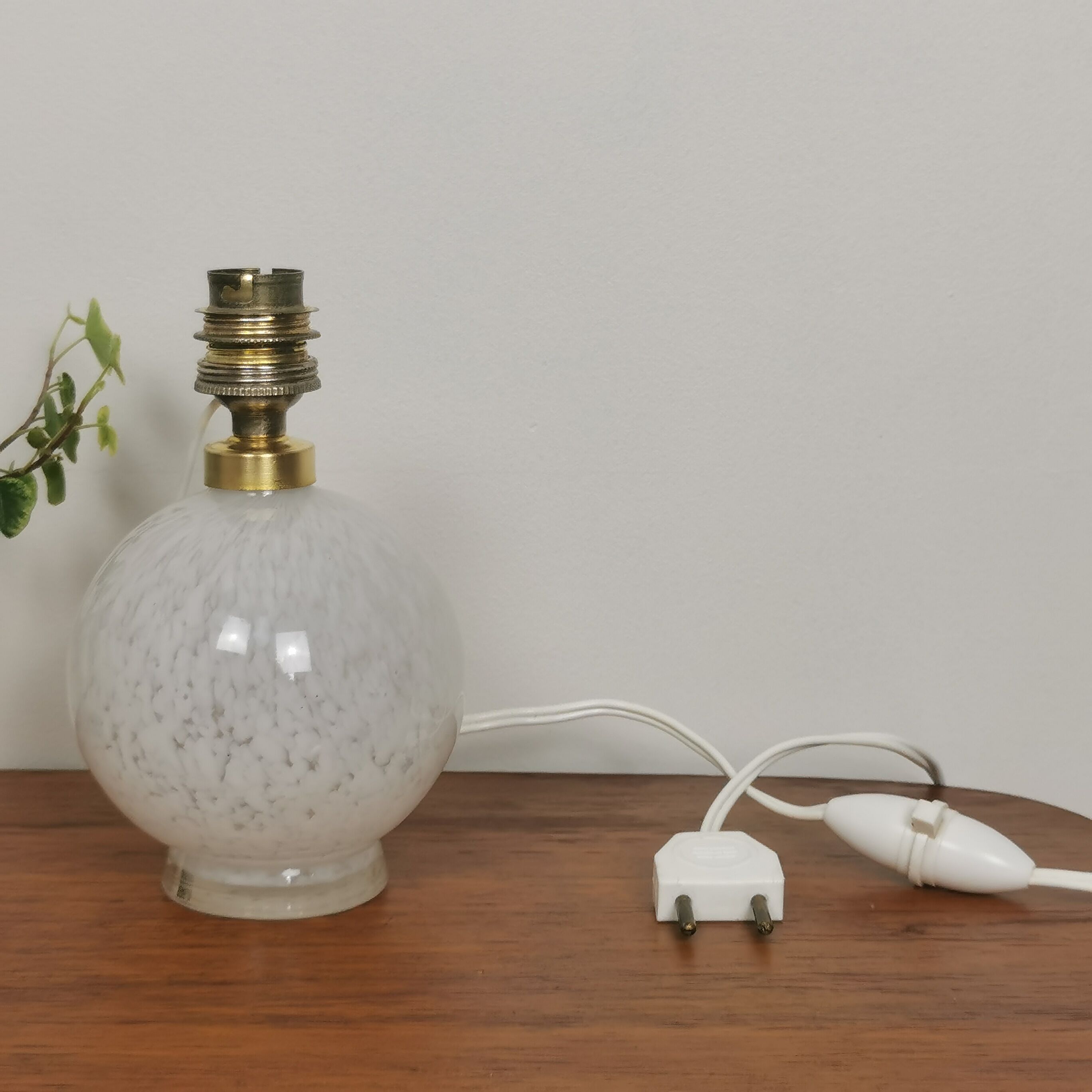 Clichy glass lamp foot