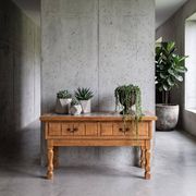 Oak Hall Piece with Tiles by Henning Kjærnulf, Denmark, 1960s