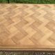 Louis XV style table in stripped and lightened oak