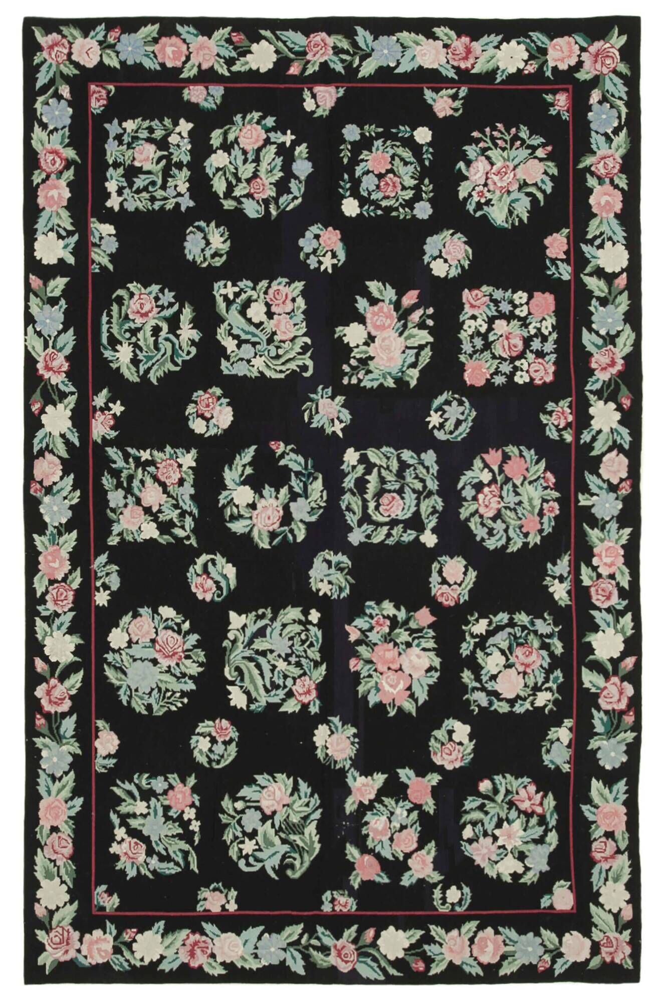 Handmade Vintage Flatweave Needlepoint Kilim 174 cm x 266 cm