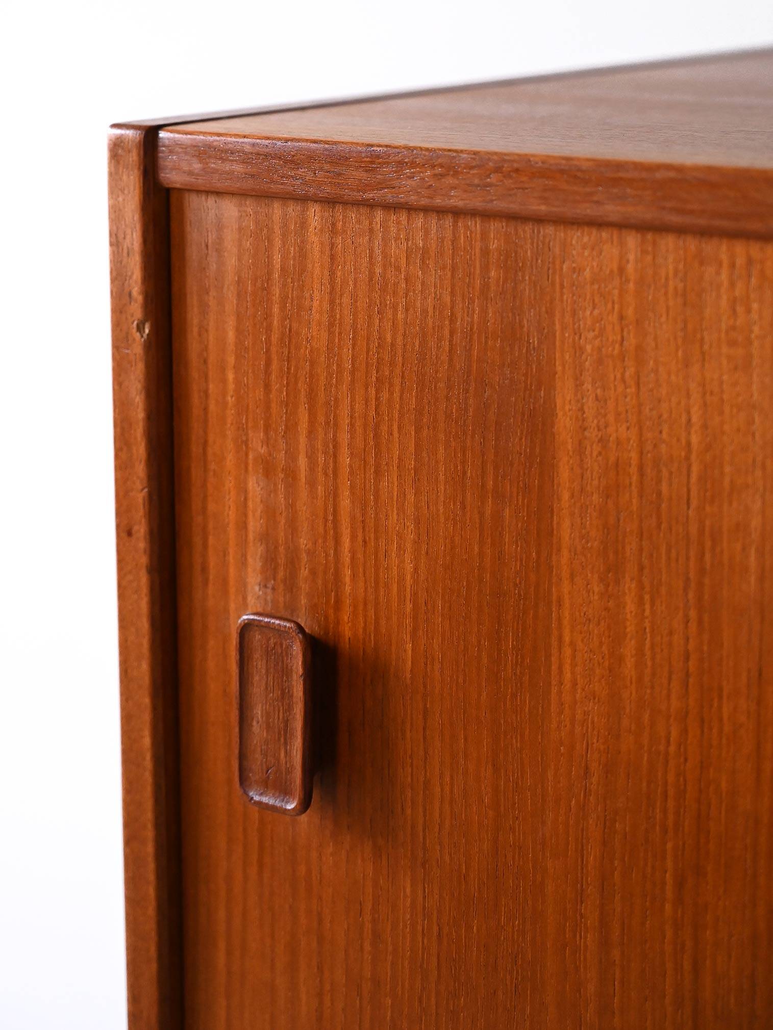 Teak sideboard with sliding door