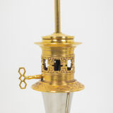 Pair of lamps in metal and bronze circa 1880