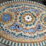Mosaic garden table, 1950s, craftsman from Drôme