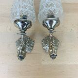 Paire d'appliques Dauphin en métal style classique