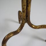 Grand vintage brutalist chandelier, Venetian style, sculptural metal.