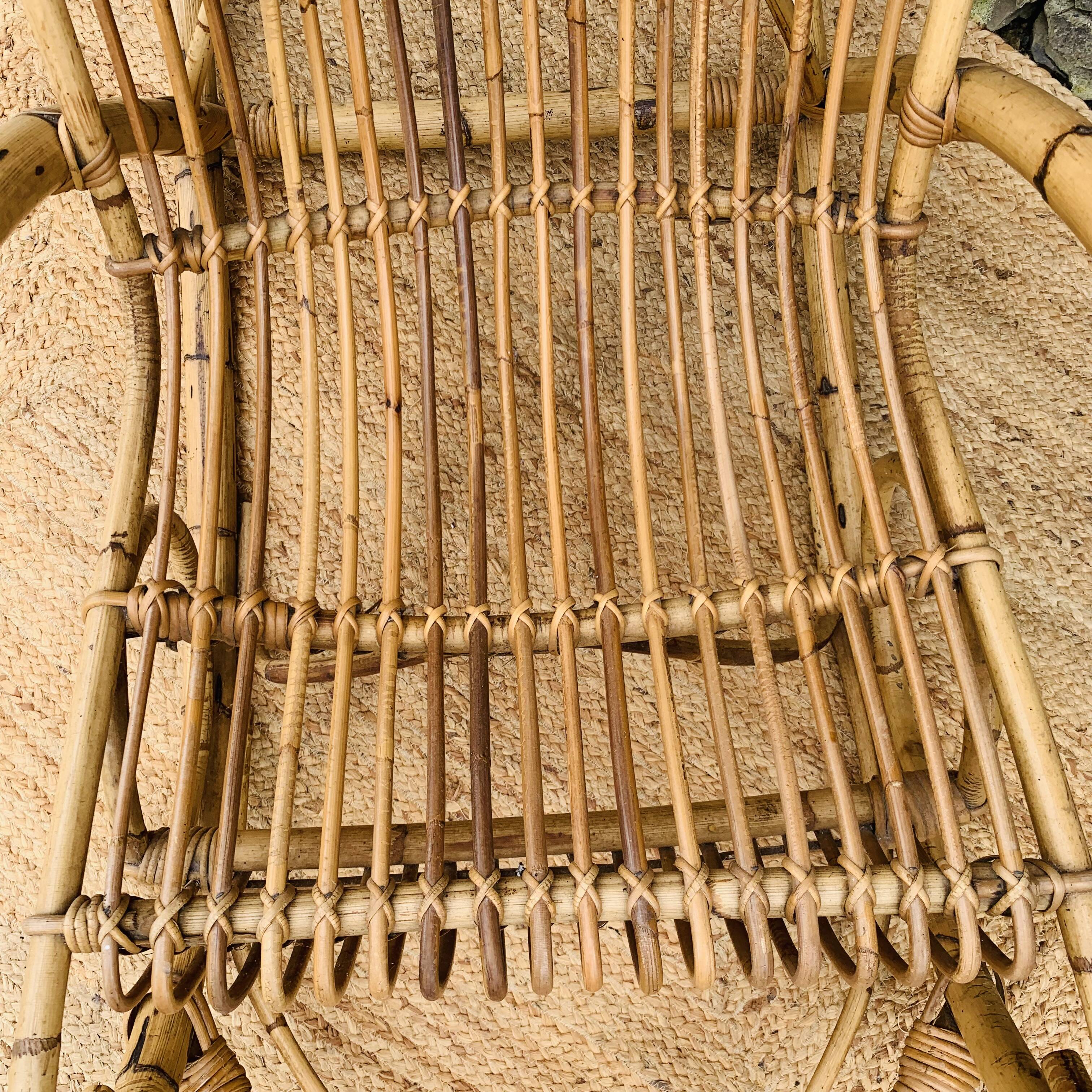 Pair of rattan rocking chairs by Rohe Noordwolde