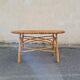Table basse en rotin années 50