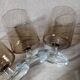 7 vintage stemmed glasses in smoked glass