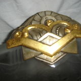 Maynadier art deco glass hanging lamp, 1920/30