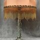 Art Nouveau style lamp, silver bronze