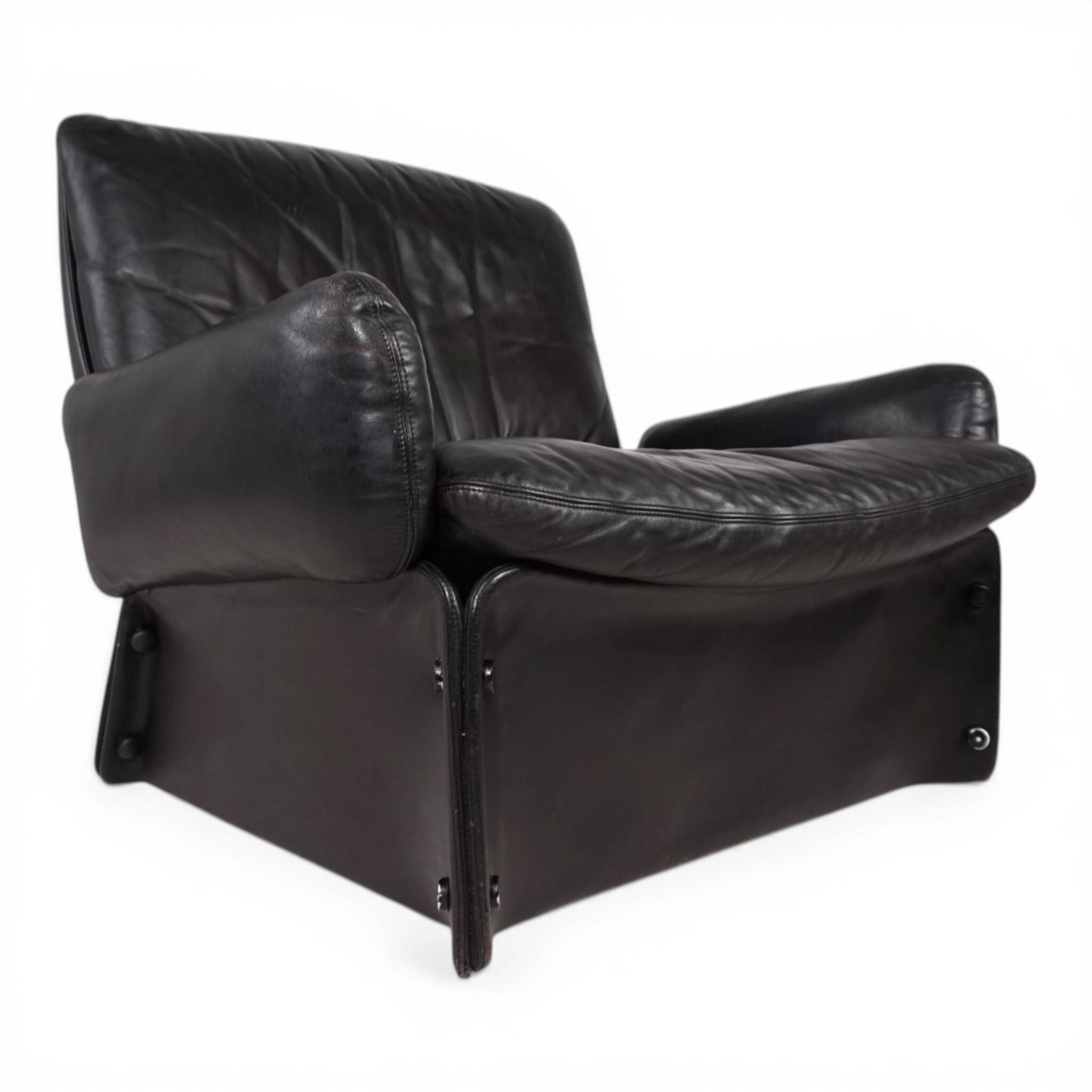 Carl Straub Leather Lounge Chair, 1970