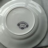 cinq assiettes faïence ancienne bleue