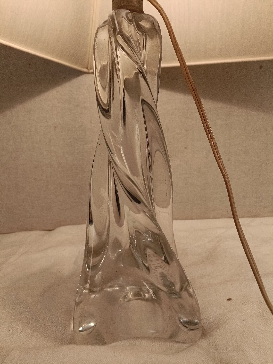 Pied de lampe Baccarat vintage