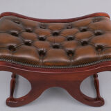 Chesterfield Mahogany Ottoman, England