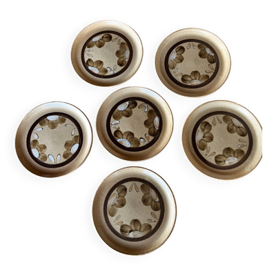 6 assiettes à dessert Sarreguemines Atelier d'Art de Lorraine