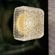 Vintage square globe wall or ceiling light in moulded glass