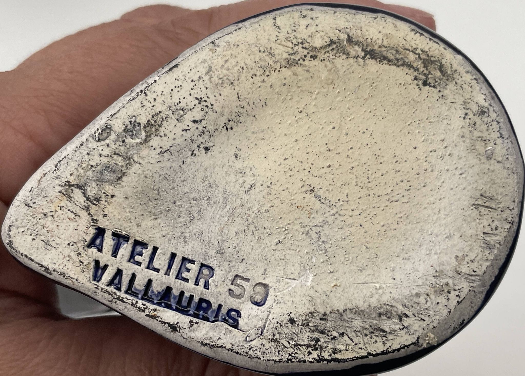 Ceramic orangeade service in ultramarine blue, workshop 59 - Vallauris -