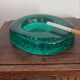 Kosta Boda art ashtray solid glass emerald circa 1970