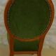 Chaise médaillon ancienne chic de style avec tissus velours vert et clous