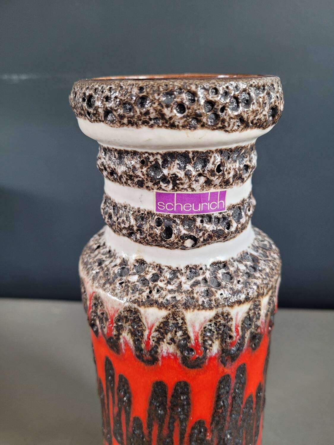 Vase West Germany fat lava Scheurich