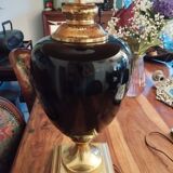 Grande Lampe de Bureau en Laiton de Maison Le Dauphin, 1970s