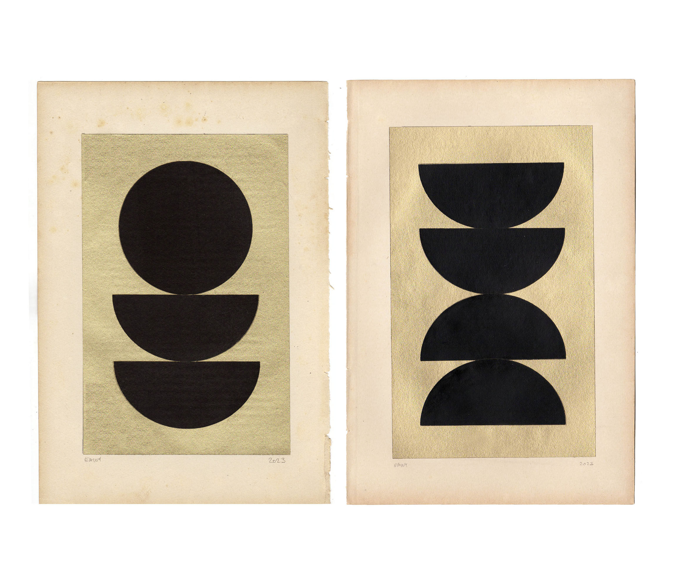 Collage duo - Gao and Goa - signed Eawy