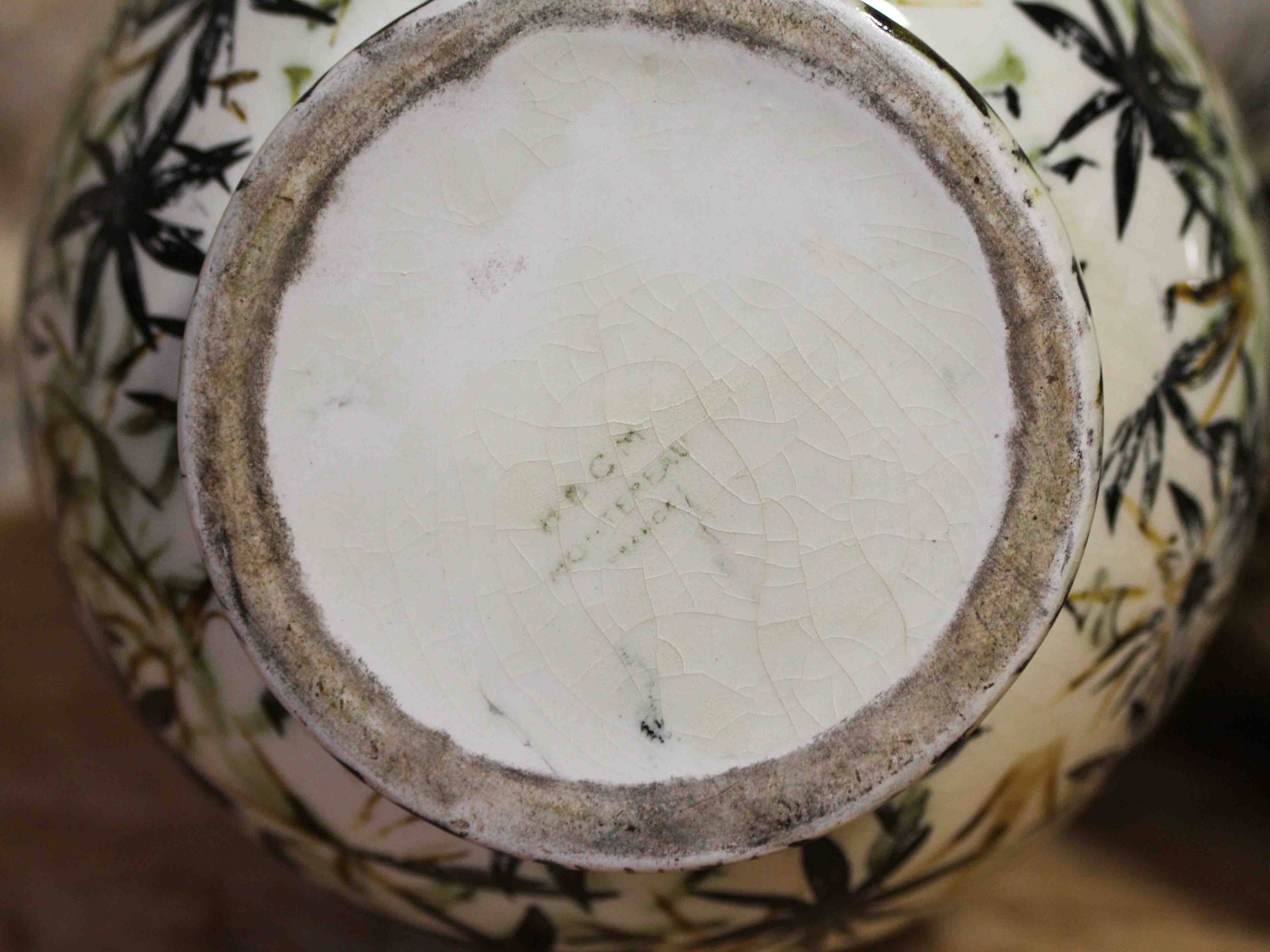 Pair of earthenware vases HBCM Montereau