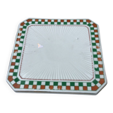 Vintage checkered ceramic trivet