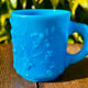 Vintage beautiful turquoise blue opaline coffee cup