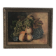 Old still life oil painting with grapes signed
