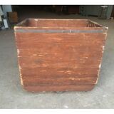 Vintage industrial workshop trolley in wooden rolling crate