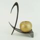sculptural mid century modern brutalist iron CANDLE HOLDER 1960s 1970s