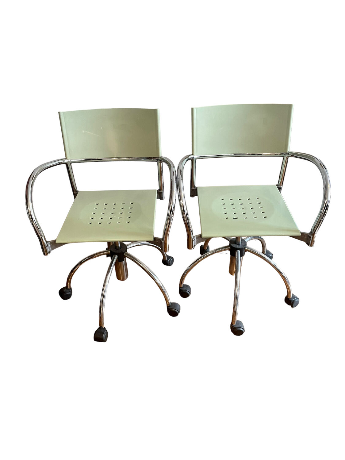 Pair of office chairs published by Segis in the 1980s