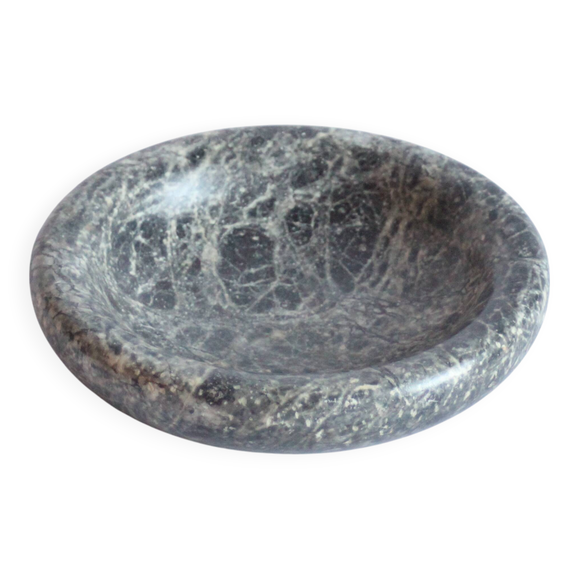 Black marble vide poche trinket bowl, Belgium 1960s.