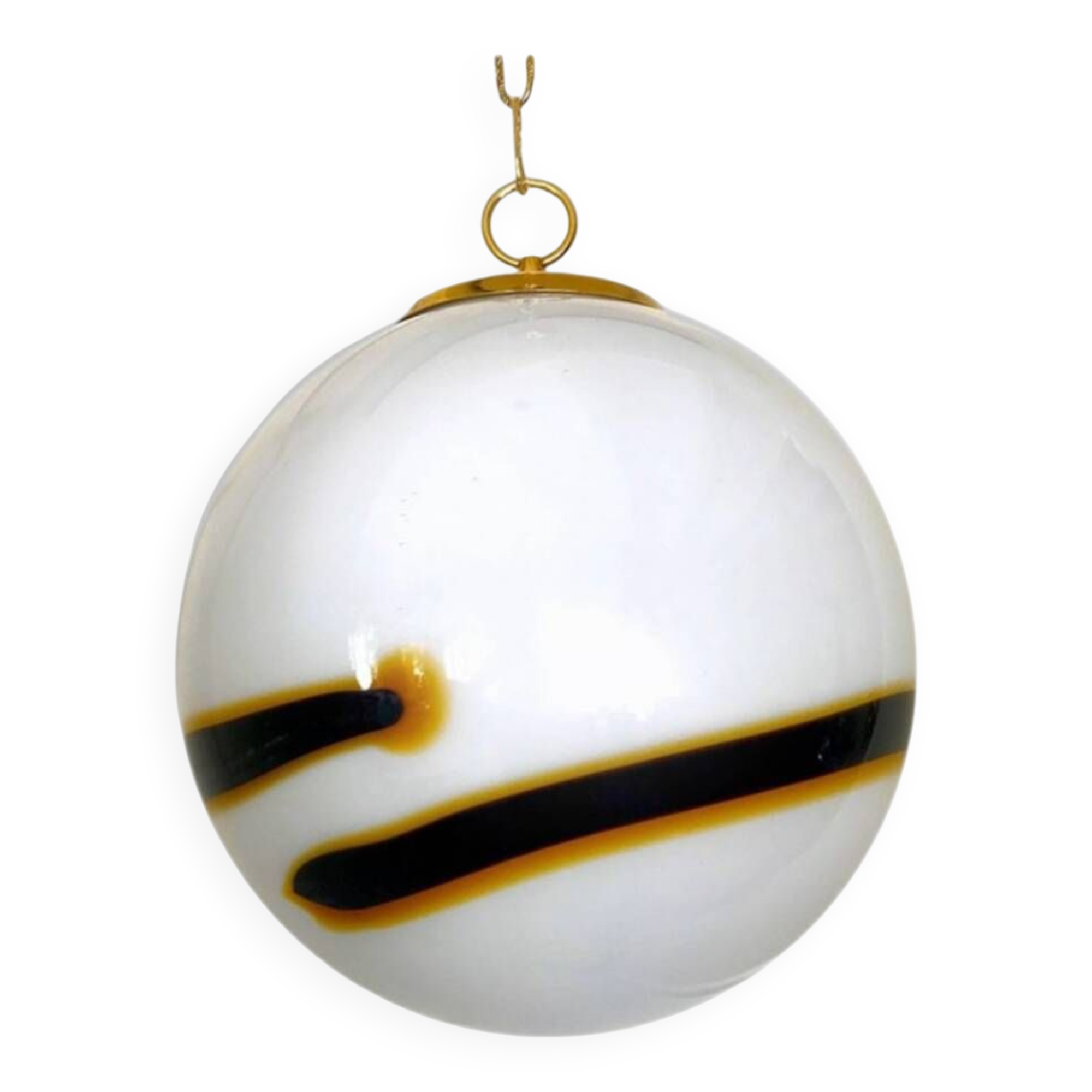 Vistosi Globe two-tone murano glass, Italy 1980
